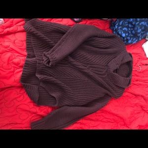 Burgundy over sized sweater